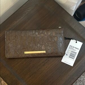 Brahmin Brown Croc-Embossed Wallet
